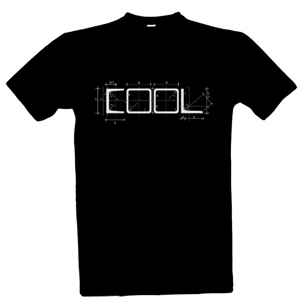Tričko s potiskem COOL profily - černé tričko