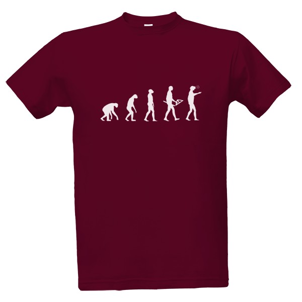 Tričko s potiskem Evoluce projekce - tmavé tričko