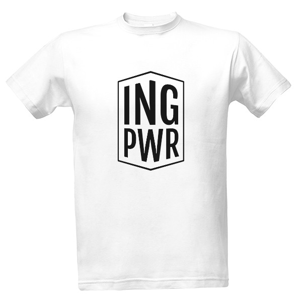 Tričko s potiskem ING PWR - světlé tričko