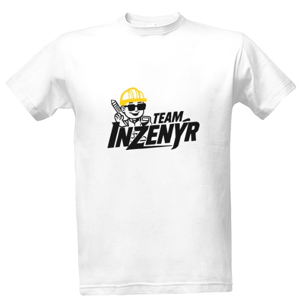 Tričko s potiskem Team inženýr_světlé