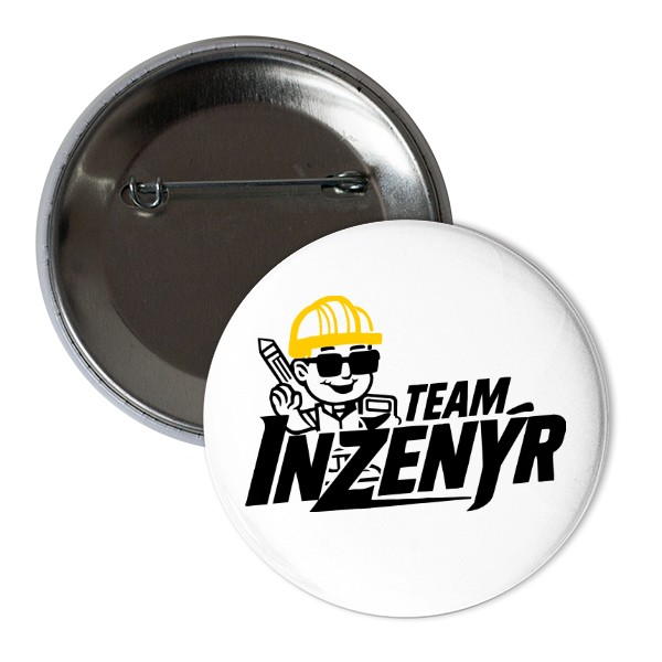 Odznáček  s potiskem Tým inženýr