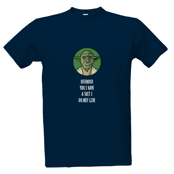 Tričko s potiskem Yoda offended triko